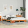 vidaXL Estructura de cama Marrón 140 x 210 cm Madera de pino macizo