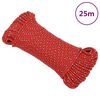vidaXL Cuerda de barco polipropileno rojo 4 mm 25 m