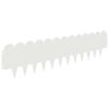 vidaXL Borde de C&eacute;sped 10 pcs 103 x 25 cm Acero Blanco