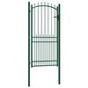 vidaXL Puerta de valla EMMEN con pinchos de acero, 104x147 cm, verde