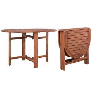 vidaXL Mesa de jard&iacute;n de madera de acacia maciza 120x70x74 cm