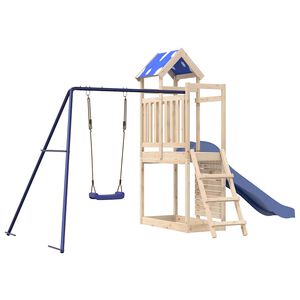 vidaXL Parque infantil de exterior de madera maciza de pino