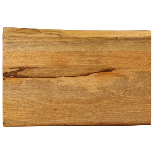 vidaXL Tablero de mesa borde natural madera maciza mango 70x40x3,8 cm