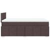 vidaXL Cama box spring con colch&oacute;n tela marr&oacute;n oscuro 120x190 cm