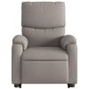 vidaXL Sill&oacute;n reclinable elevable tela gris taupe