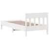 vidaXL Estructura de cama sin colch&oacute;n madera maciza blanca 90x190 cm