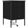 vidaXL Armario de Noche Roble Negro 42 x 41 x 61 cm