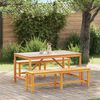 vidaXL Conjunto de Comedor de Jardín 3 pcs Marrón