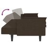 vidaXL Sof&aacute; cama de 2 plazas con dos almohadas tela marr&oacute;n oscuro