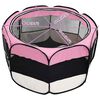 vidaXL Parque de perros plegable bolsa de transporte rosa 90x90x58 cm