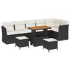 vidaXL Conjunto de sof&aacute;s de jard&iacute;n 9 uds. Negro rat&aacute;n sint&eacute;tico