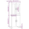 vidaXL Aparador alto madera contrachapada roble ahumado 69,5x34x180 cm
