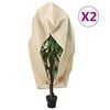 vidaXL Cubiertas para plantas con cremallera 2 uds 70 g/m&sup2; 3,93x3,5 m