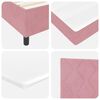 vidaXL Cama tipo Box Spring con colch&oacute;n Rosa 90 x 200 cm tela