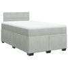 vidaXL Cama box spring con colch&oacute;n terciopelo gris claro 120x200 cm