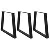 vidaXL Patas para mesa de comedor en forma de V (3 unidades), color negro, 100 x (72-73,3) cm, acero