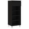 vidaXL Zapatero madera contrachapada negro 40x36x105 cm
