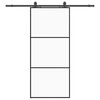 vidaXL Puerta corredera con set herrajes negro 90x205 cm vidrio ESG