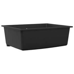 vidaXL Fregadero de cocina Negro 54 x 44 x 20 cm granito