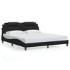 vidaXL Estructura de cama Viana con LED sin colch&oacute;n negro 180x200cm