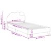 vidaXL Estructura de cama con cabecera Azul 80 x 200 cm PU