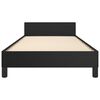 vidaXL Estructura de cama sin colchón cuero sintético negro 80x200 cm