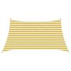 vidaXL Toldo Vela 3 / 4 x 2 m HDPE Rectangular Amarillo y blanco