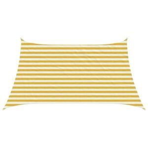 vidaXL Toldo Vela 3 / 4 x 2 m HDPE Rectangular Amarillo y blanco