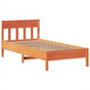vidaXL Cama sin colchón madera maciza de pino marrón cera 100x200 cm