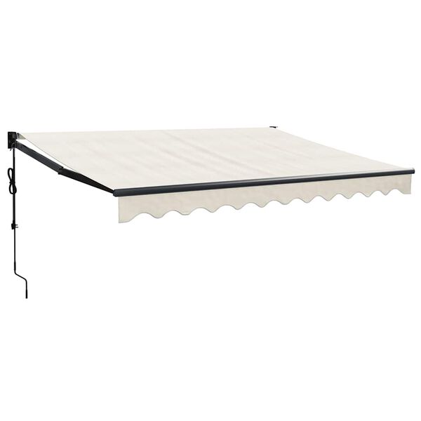 vidaXL Toldo retr&aacute;ctil autom&aacute;tico color crema 3,5x2,5 m