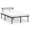 vidaXL Estructura de cama sin colch&oacute;n metal negro 120x200 cm