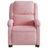vidaXL Sillón reclinable de masaje elevable terciopelo rosa