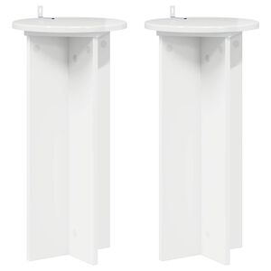 vidaXL Soporte de plantas 2 uds. Brillante 29,5 x 29,5 x 60 cm