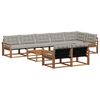 vidaXL Conjunto de sof&aacute;s de exterior 9 pcs Gris Natural y Claro
