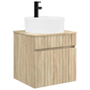 vidaXL Vanidad de lavabo montada en la pared Roble Sonoma