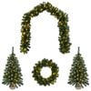 vidaXL Set de mini &aacute;rboles de Navidad 60 cm 125 LED Blanco C&aacute;lido PVC