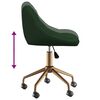 vidaXL Silla de comedor giratoria de terciopelo verde oscuro