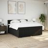 vidaXL Cama box spring con colch&oacute;n tela negro 200x200 cm