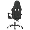 vidaXL Silla gaming giratoria cuero sint&eacute;tico negro y blanco
