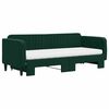 vidaXL Sof&aacute; cama nido con colch&oacute;n terciopelo verde oscuro 80x200 cm