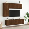 vidaXL Muebles de TV de pared 5 pzas madera de ingenier&iacute;a marr&oacute;n roble