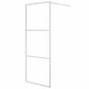 vidaXL Mampara de ducha vidrio ESG transparente plateado 80x195 cm
