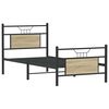 vidaXL Estructura de cama sin colchón madera roble Sonoma 75x190 cm