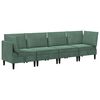 vidaXL Juego de muebles de sal&oacute;n 4 uds. Verde Mar Terciopelo