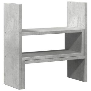 vidaXL Organizador de escritorio ajustable gris hormig&oacute;n 40x17x41 cm