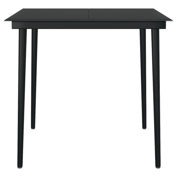 vidaXL Juego de comedor para jard&iacute;n 5 piezas negro