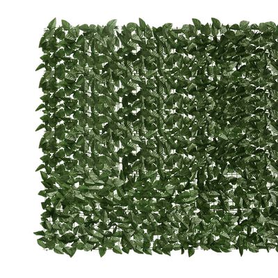 vidaXL Toldo para balcón con hojas verde oscuro 300x150 cm