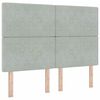 vidaXL Cama tipo Box Spring Gris Claro 190 x 140 cm Poli&eacute;ster