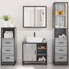 vidaXL Set de muebles de ba&ntilde;o 4 pzas madera contrachapada gris sonoma