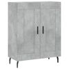 vidaXL Aparador alto madera contrachapada gris hormig&oacute;n 69,5x34x180 cm